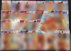 Erotica 1987-1996 Men Only Adult Magazines a collection to include vol (52) no. 13, (53), 3 a/f, (