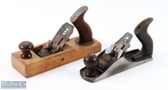 2x Scarce Stanley GAGE No. G4 + No. G35 self-setting smoothing plane vintage tools from USA, the No.