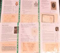 Selection of Victorian Peerage Autographs featuring Duke of St Albans, Baron Boston, Samuel Hood 2nd