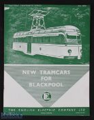 New Tramcars for Blackpool 1933 publication an 8 page publication by The English Electric Company
