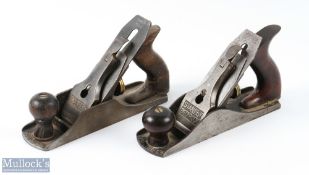 2x Stanley Bedrock No. 604 Plane Woodwork Tool one has a record blade inside with a crack to one