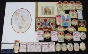 Perfume & Eau de Cologne Art-Nouveau and Art-Deco Bottle Labels c1890s-1930s - most beautiful