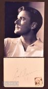 Errol Flynn (1909-1959) Autograph - Signed album page in ink, together with a photograph ready to