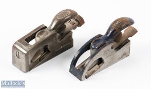 2x Record 076 + 077a Bullnose Planes vintage plane woodworking tool old tool