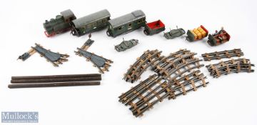 c1960-70 Biller Bahn, West Germany - Railway 0e - Tin/plastic train set with Locomotive with
