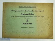 WWII - Nazi Invasion Plans (5) - to include English Midlands. Militargeographische Einzelangaben