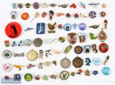 A Collection of Assorted badges - with examples of USSR Sporting, cricket badges charity badges, Mod