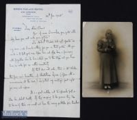 Entertainment Autograph - rare personal signed letter to actress Miss Alice Bowes from George