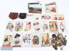 A Collection of British and World coins with noted coins 1885 10 cents Hong Kong, a 1797 cartwheel