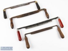 A Selection of Vintage Draw Knife Woodworking tools, 1 is named Oakes - the rest unnamed tools - the