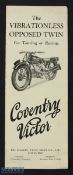Coventry Victor 1920s brochure - 4 page brochure illustrating their two models of Motorcycles and