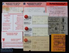 Tickets: Manchester United home match tickets to include 1964/65 Burnley (FAC) (writing on back),