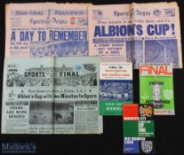 Selection of West Bromwich Albion memorabilia to include 1954 FAC final programme 1968 FAC final