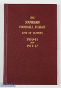 1910-1912 The Scottish Football League list of players, rebound booklet lists of players retained by