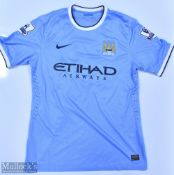 Manchester City 2013/14 Boyata No 38 match issue home football shirt Premier League badges to