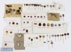 Period World Football Team Enamel Pins, to include leagues of Italy, Russian, Spanish, Czech,