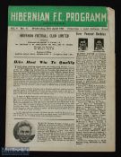 1952/53 Hibernian v Leith Athletic ‘C’ Division League cup 4 page match programme 15 April 1953; has
