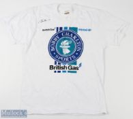 Bobby Charlton signed child's T-Shirt, a British Gas Bobby Charlton Sports small size 14-16 child by