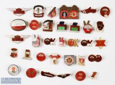 Manchester United football Enamel pin/lapel badges features Red Devils, 1977 Jubilee Cup Winners,