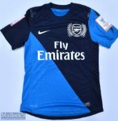 Arsenal 2011 Emirates Cup Walcott match issue away football shirt with Emirates Cup 2011 badges to