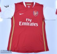 Arsenal 2007/08 Hoyte No 31 match issue home football shirt Champions League sleeve badge, Nike/