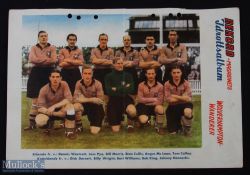 1946 Wolverhampton Wanderers post war tour of Sweden; Wolves team picture (as removed from a Swedish