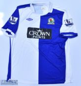 Blackburn Rovers 2010/11 Benjani No 21 match issue home football shirt Football League badges to