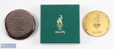 1992 Barcelona Olympic Athlete's Participation Medal in Bronze, Plus a1996 Atlanta Olympic Athlete's