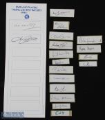 Benefit of Proceeds to the Lord's Taverners Charity - Assorted Cricket Autographs to include England