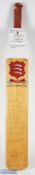 1999 Essex CCC v England Signed Cricket Bat, signed by both teams front and back from the warmup