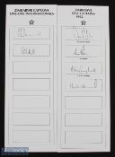 Benefit of Proceeds to the Lord's Taverners Charity - Zimbabwe Cricket Test Captains 1992 signed