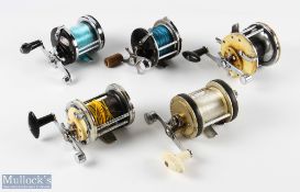 5x Assorted Multiplier Reels inc Mitchell Garcia 606, Mitchell 600AP, Winfield 200DB, Intrepid