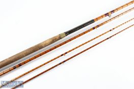 Bernard & Son, 45 Jermyn Street, St James, London SW, steel centred split cane salmon fly rod,