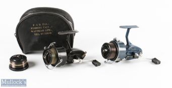 2x Mitchell Spinning Reels Match 440A in blue finish with spare spool and a 330, both in used