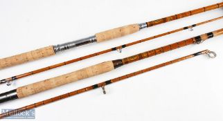 Elasticane The Nymph double built split cane boat rod 9ft 2pc 29 handle with double alloy up locking