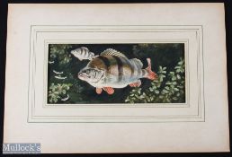 Bernard Venables original Fishing for Perch Watercolour: this is the original impressive painting
