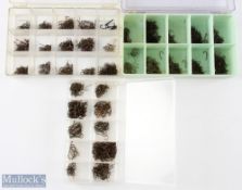 3x plastic compartment containers with a huge selection of single hooks, over 1000 from 12-8,