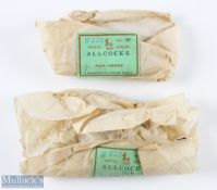 Allcocks W228 size 2 single salmon hooks and eyes, 200 in original packs, new and old stock