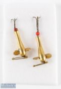 A pair of Lemax Switzerland Brass Devons, both 2