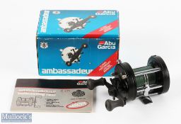 ABU Garcia Ambassadeur Six Multiplier Reel in black finish, overall very good with sliding line