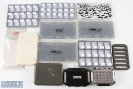 Large selection of empty Fly & Hooks Containers, made up of: 3x slim magnetic boxes, unused; 4x slim