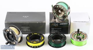 Greys Alnwick GRX alloy cassette fly reel 7/8# with 2 spare cassettes, 3.75