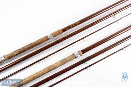 Pair of Bruce & Walker CTM 14 3 Piece Glass Fibre Float Rods both in good used conditions (2)