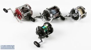 4x Assorted Multiplier Sea Reels - Shakespeare Sigma 2950-350, Shakespeare 2153, Daiwa Sealine