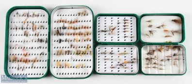 Richard Wheatley Malvern fly boxes, made up of: 6