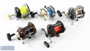 5x Assorted Multiplier Sea Reels - inc Mitchell 622, Shakespeare 2156, Shakespeare Neptune 2903 355,