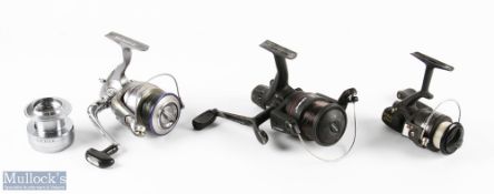 Daiwa 4000E fixed spool reel, 4 ball bearings, good bail, front tensioner, spare spool; Abu Cardinal