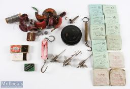 Assorted of Fishing Accessories and Tackle - inc Hardy Album Neroda box, 3x Westley Richards natural