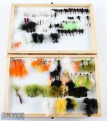 Double sized large wood fly box 7.75