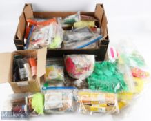 Large Collection of Fly Tying Accessories, to include wool, flash, eyes, feathers, fur, cotton (